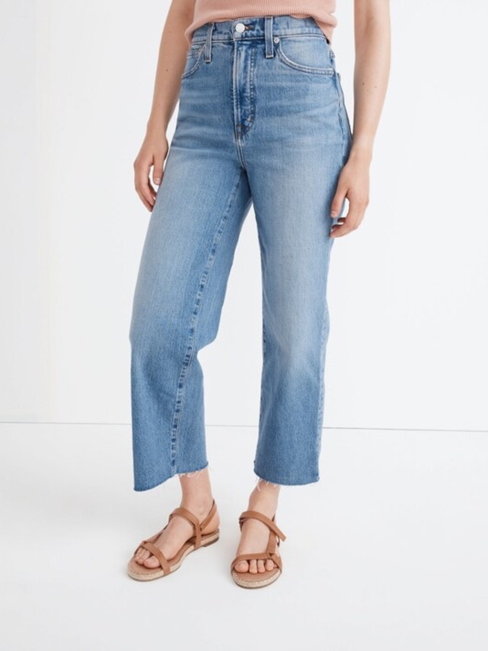 Madewell The Petite Perfect Vintage Wide-Leg Crop Jean in Catlin Wash 30 petite